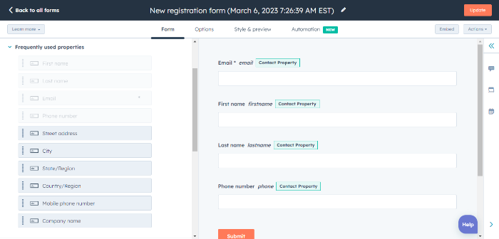 Forms-HubSpot 5